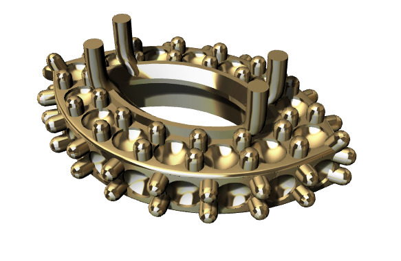 Various Marquise Heads  Findings Earrings nose rings styles 3D print model_13