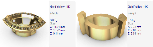 Various Marquise Heads  Findings Earrings nose rings styles 3D print model_21