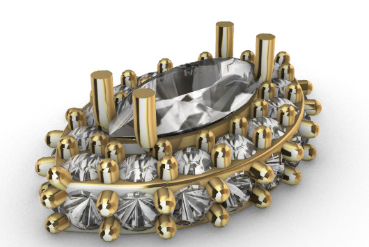 Various Marquise Heads  Findings Earrings nose rings styles 3D print model_15