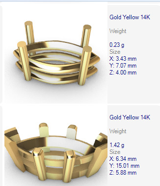 Various Marquise Heads  Findings Earrings nose rings styles 3D print model_7