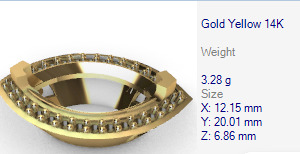 Various Marquise Heads  Findings Earrings nose rings styles 3D print model_9