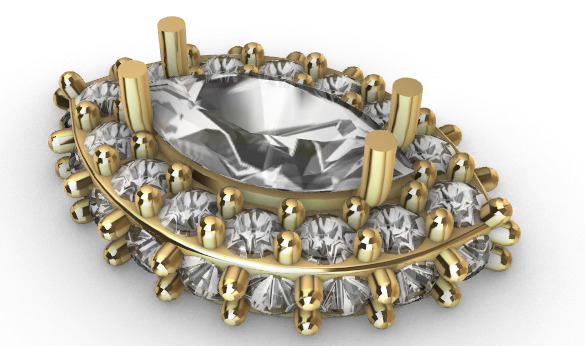 Various Marquise Heads  Findings Earrings nose rings styles 3D print model_1