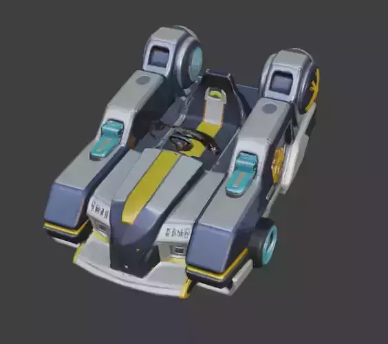 Racing Car High-Quality Game-Ready 3D Model with PBR Textures