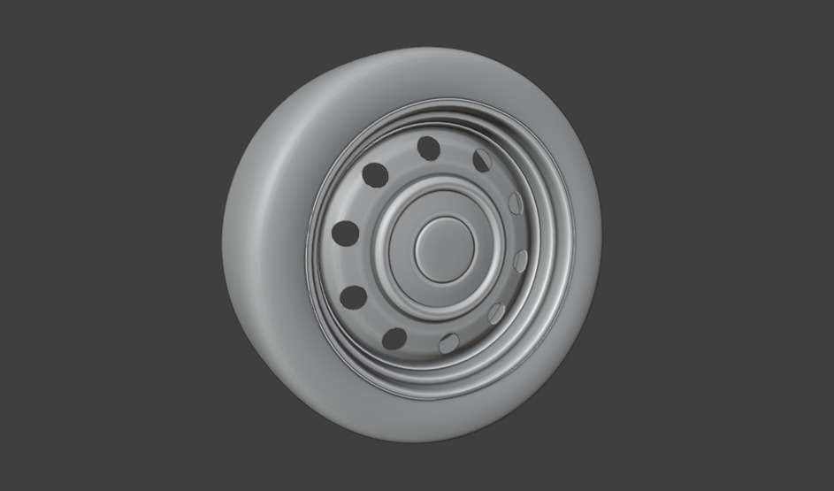 Steel car wheel 3D model_8