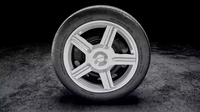 Steel car wheel 3D model Steel car wheel 3D model