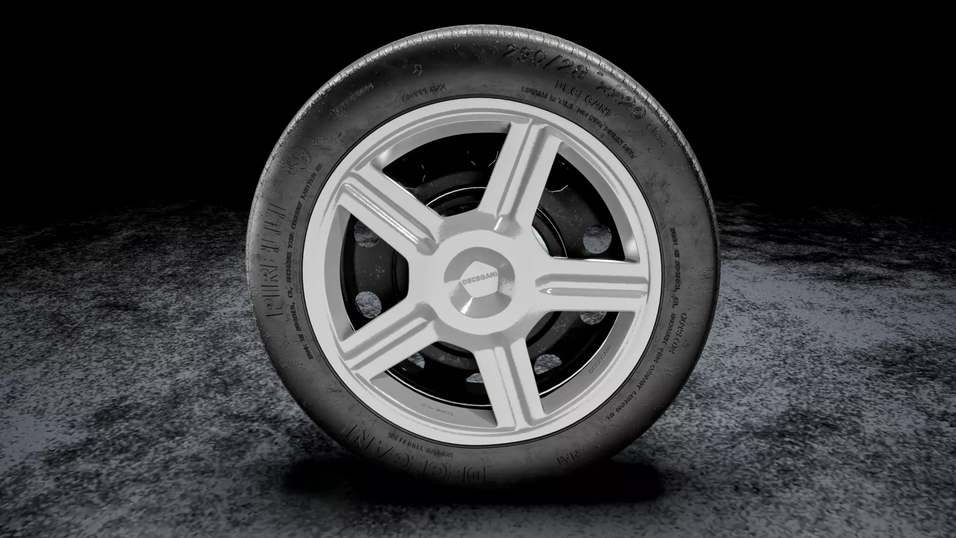 Steel car wheel 3D model_0