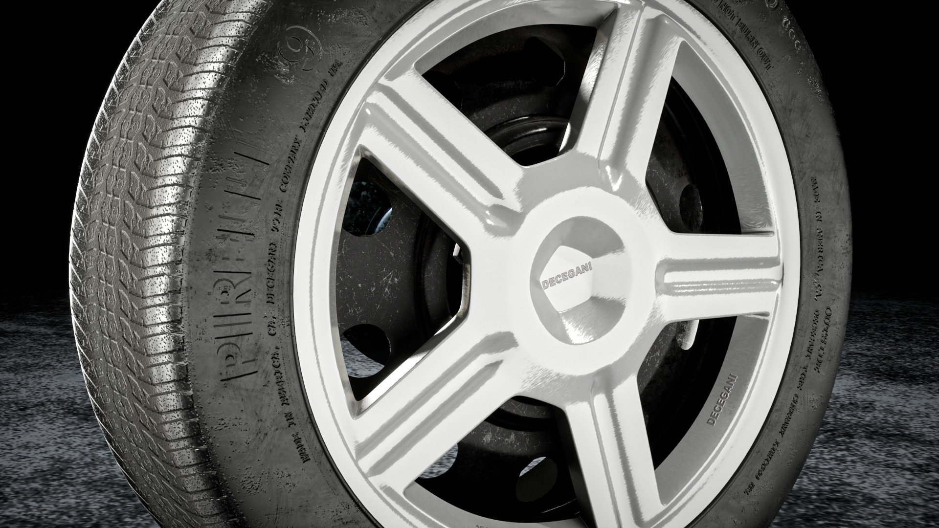 Steel car wheel 3D model_5