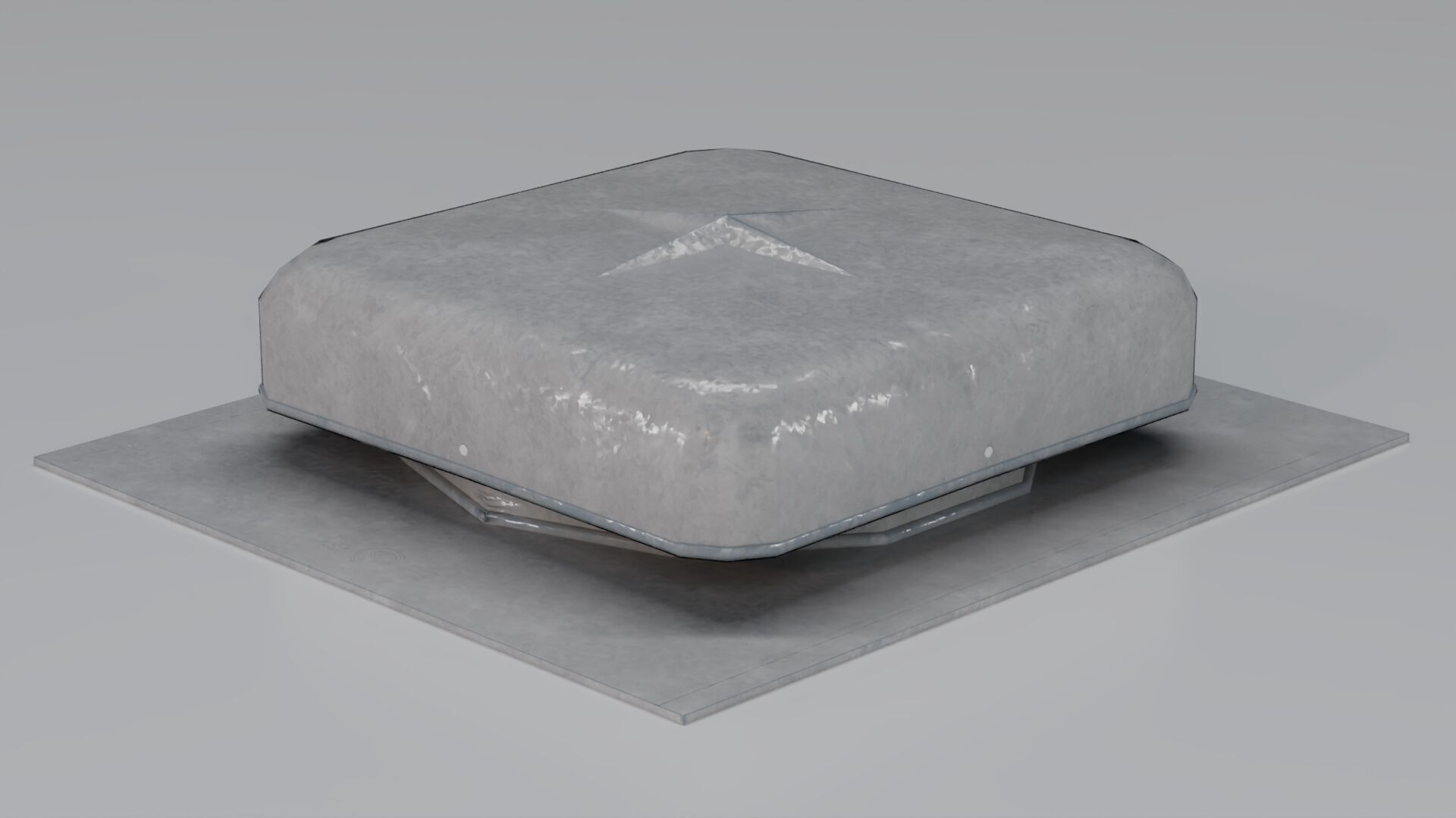 Round Top Vent Low-poly 3D model_5