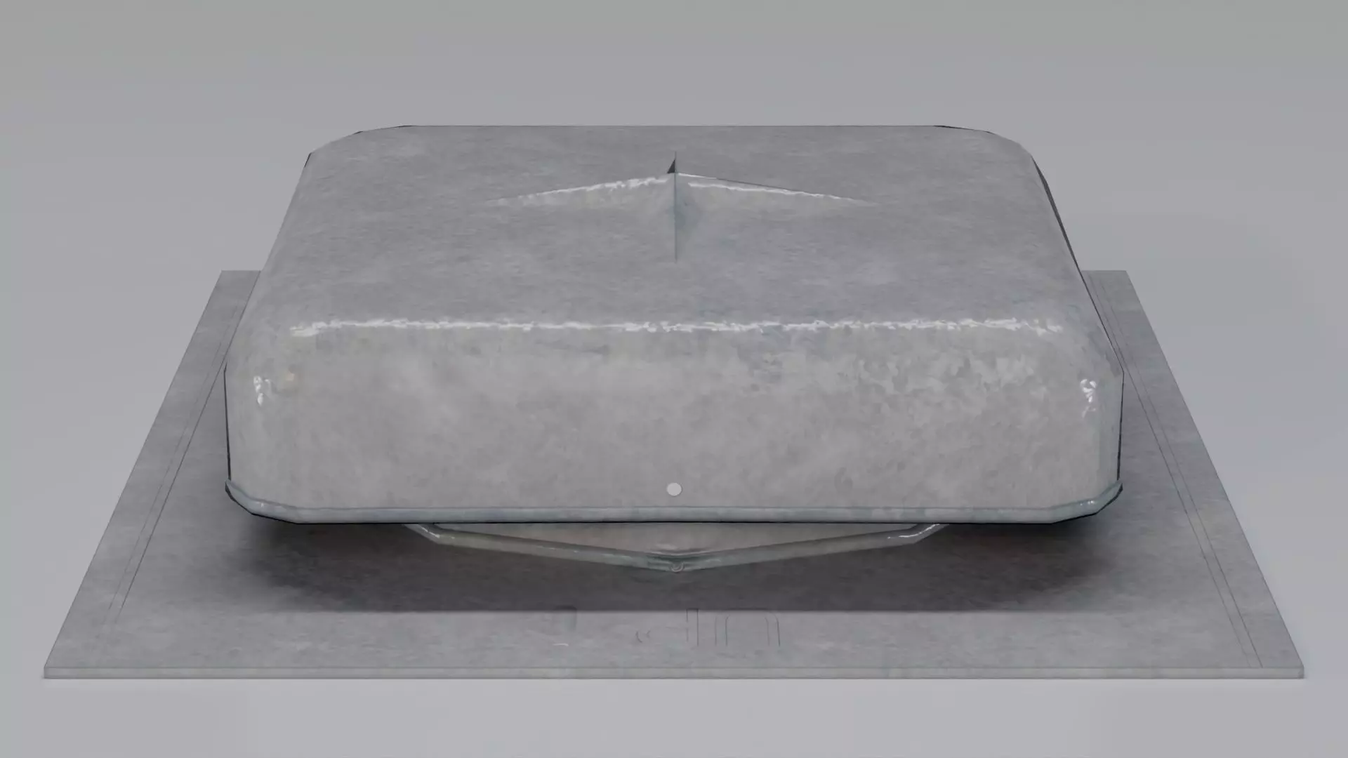 Round Top Vent Low-poly 3D model_0