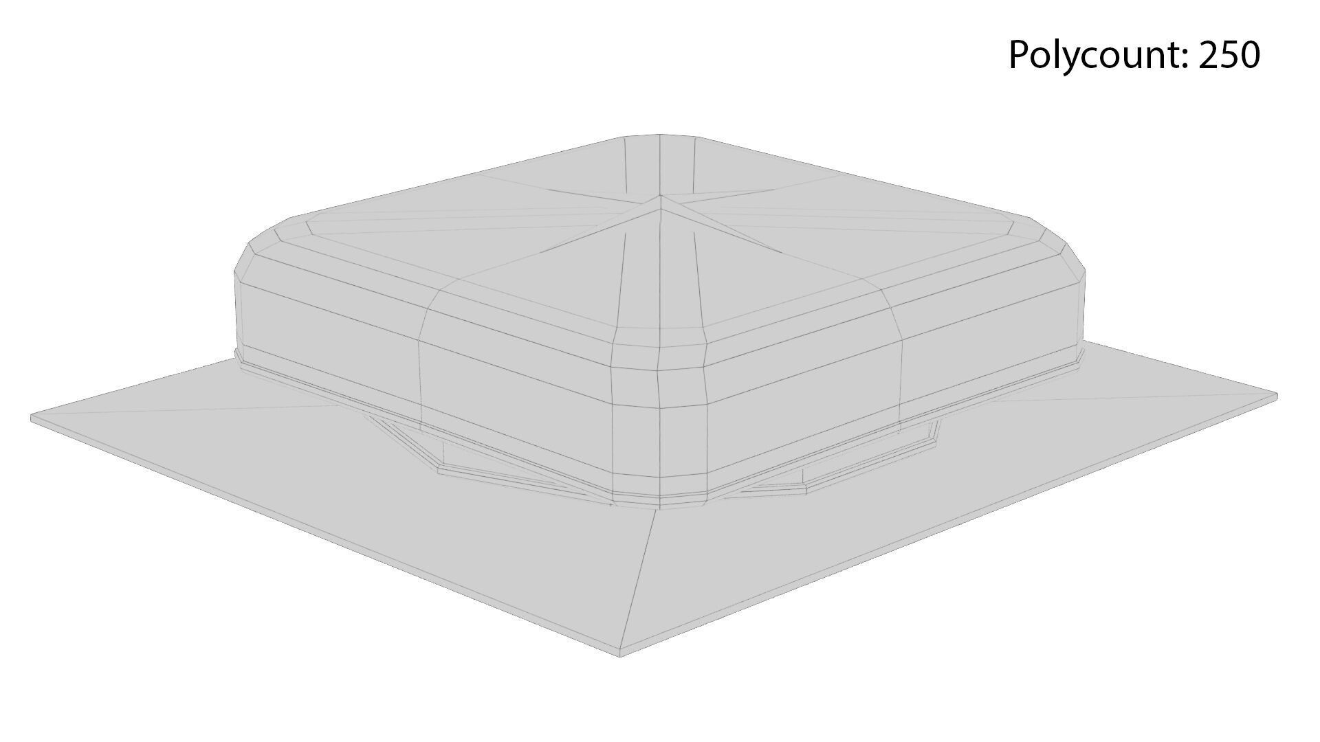 Round Top Vent Low-poly 3D model_11