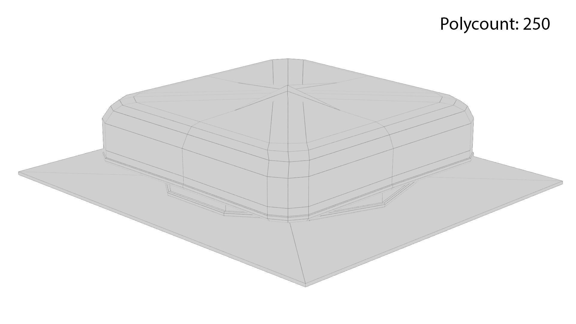 Round Top Vent Low-poly 3D model_13