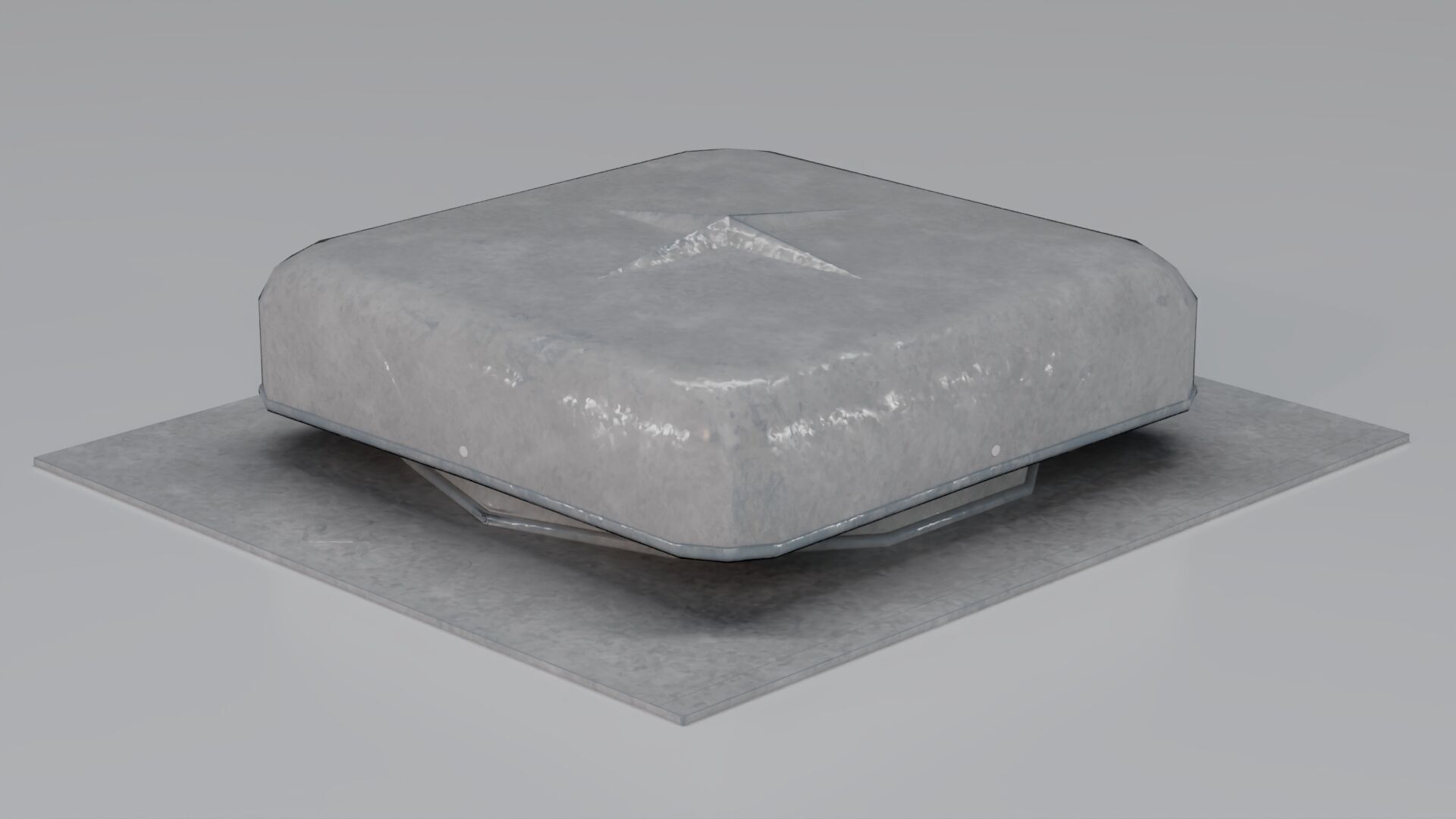 Round Top Vent Low-poly 3D model_1