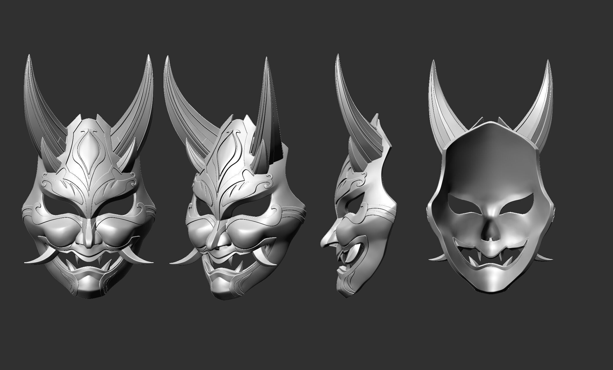 Xiao Mask Genshin Impact Cosplay Prop 3D print model_3