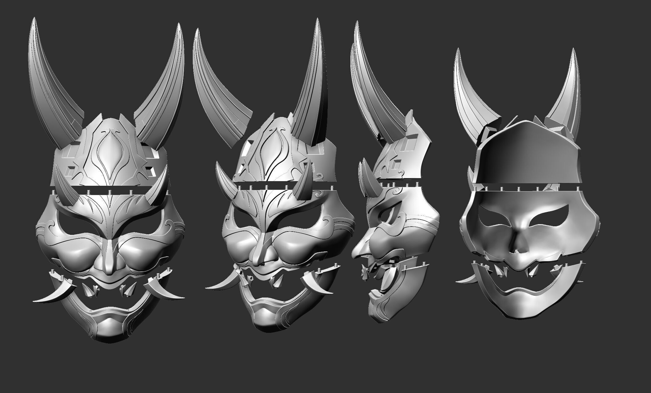 Xiao Mask Genshin Impact Cosplay Prop 3D print model_5