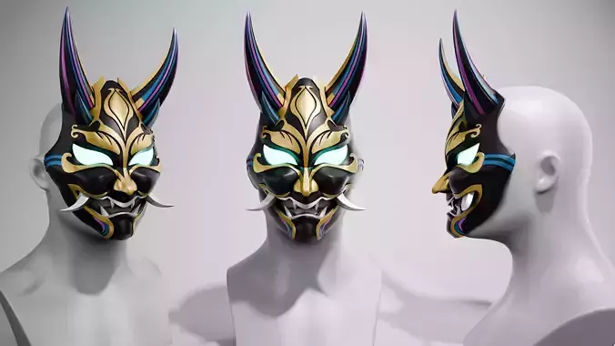 Xiao Mask Genshin Impact Cosplay Prop 3D print model