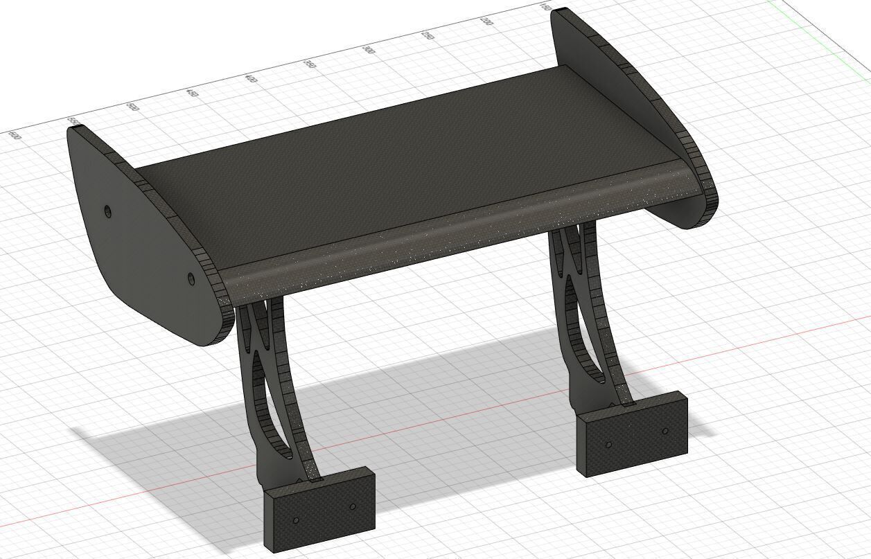 Rear Wing Shelf 3D print model_1