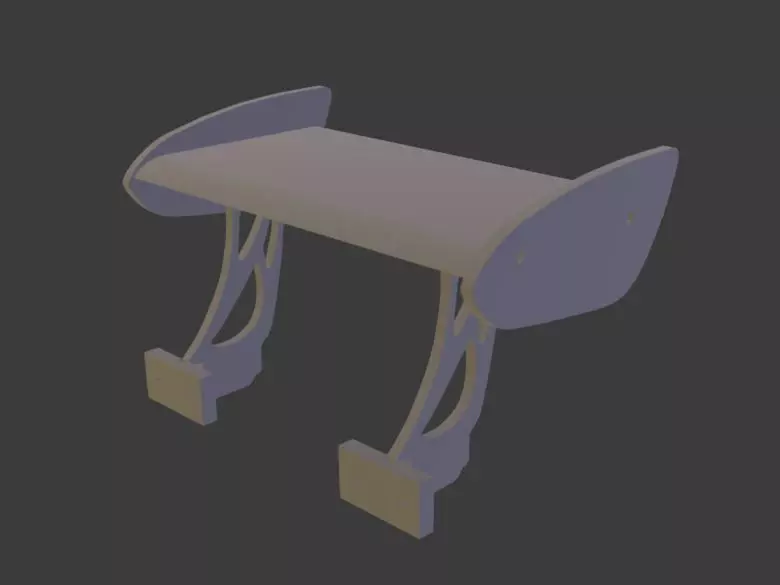 Rear Wing Shelf 3D print model_0