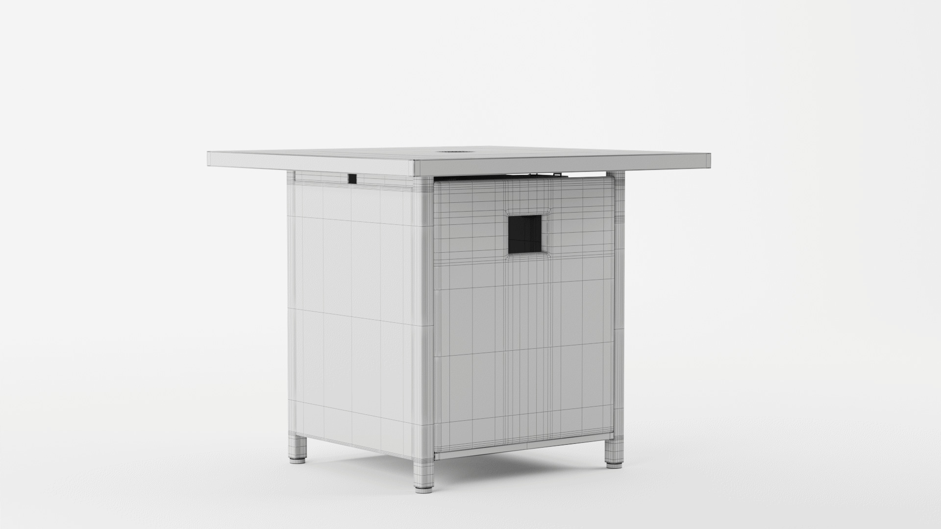 Propane Fire Pit Table 3D model_11