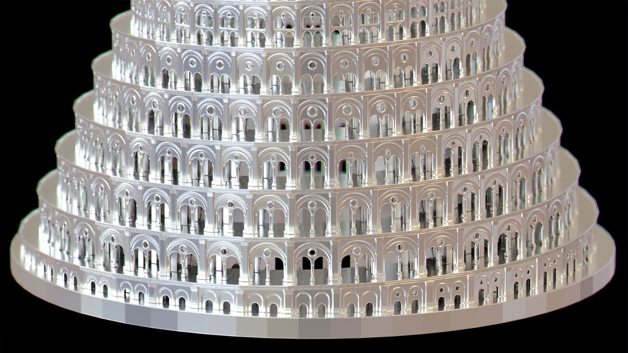 Babylon Tower of Babel 3D print model_14