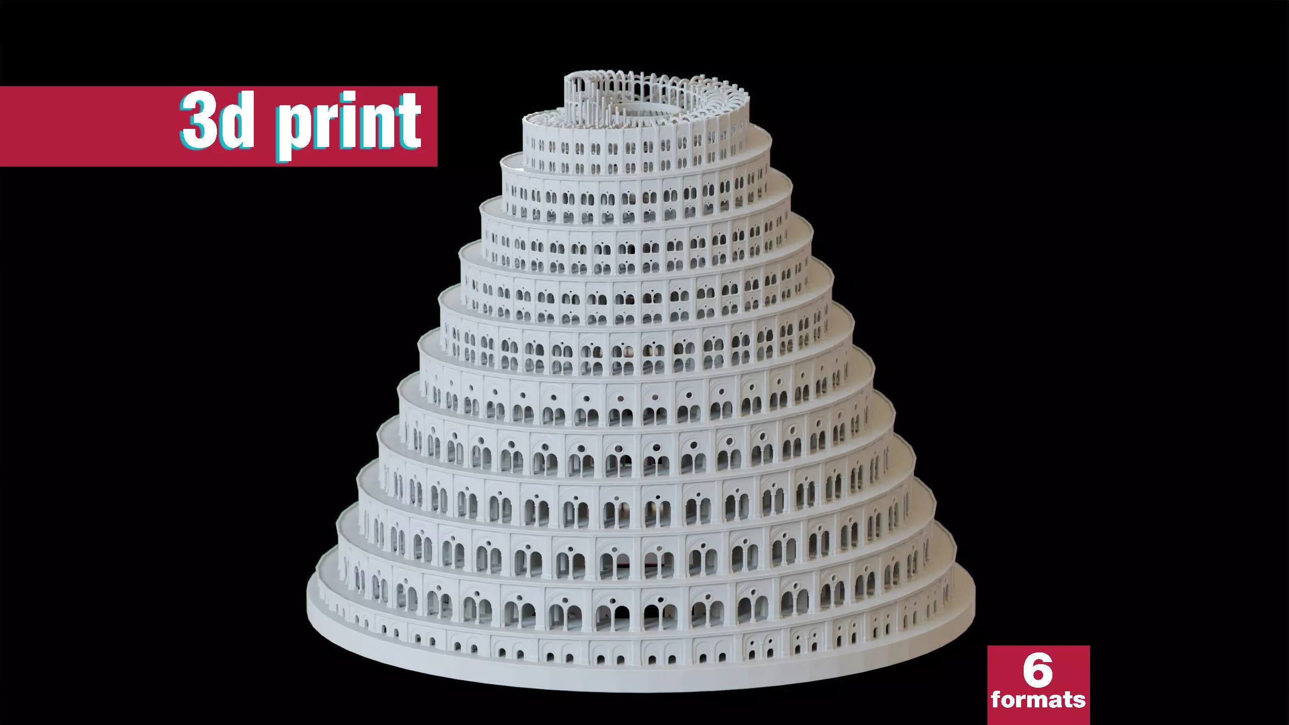 Babylon Tower of Babel 3D print model_0