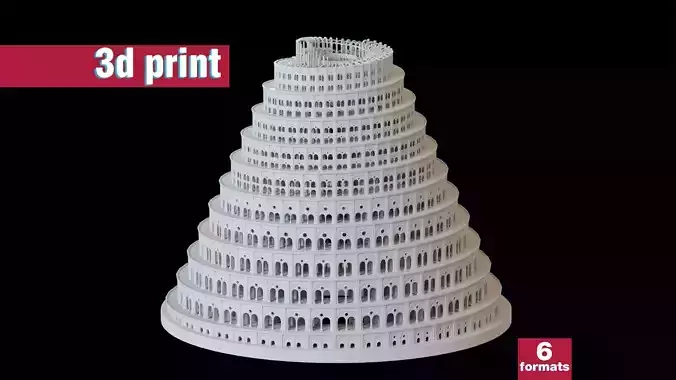 Babylon Tower of Babel 3D print model Babylon Tower of Babel 3D print model