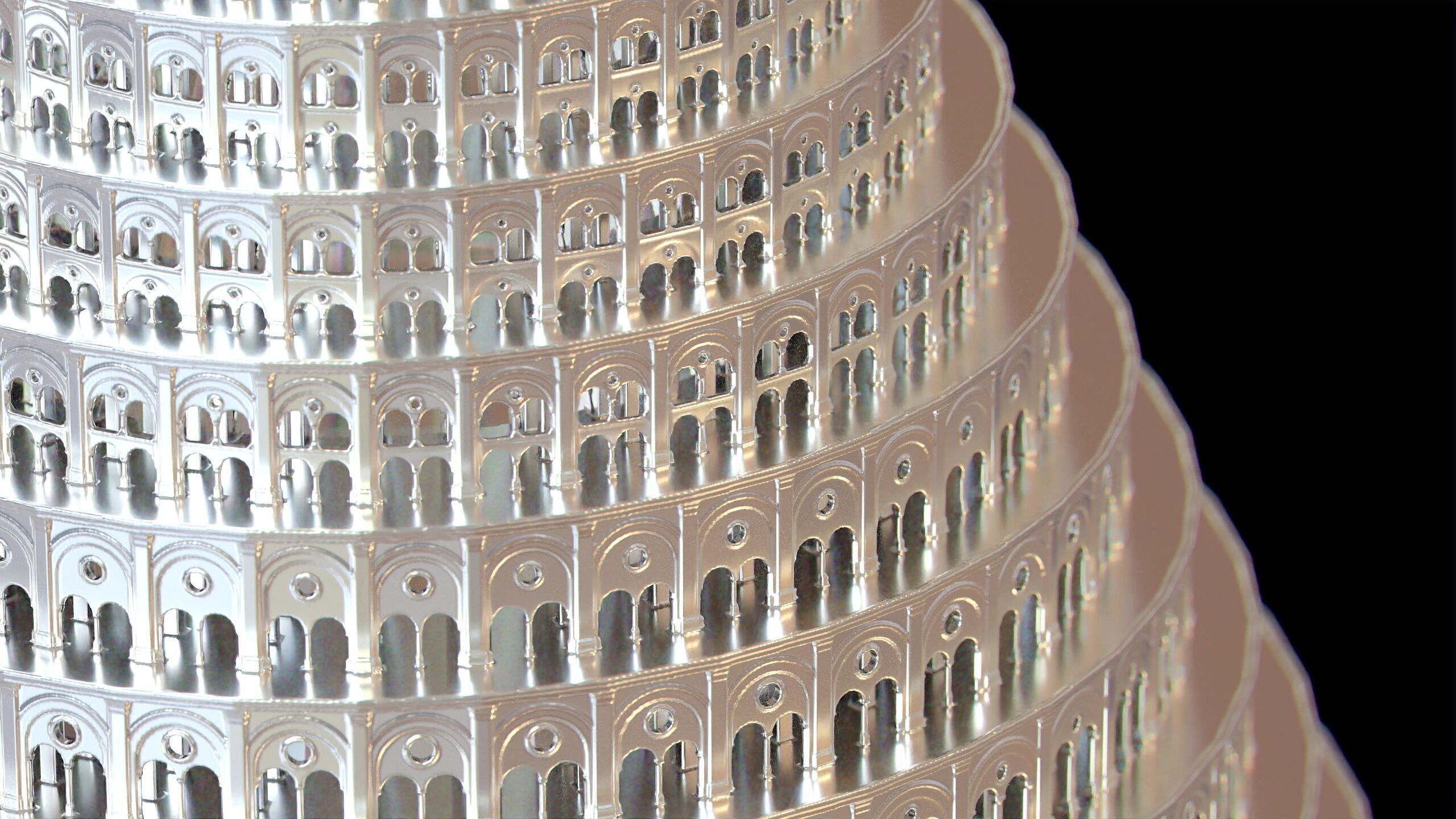 Babylon Tower of Babel 3D print model_13