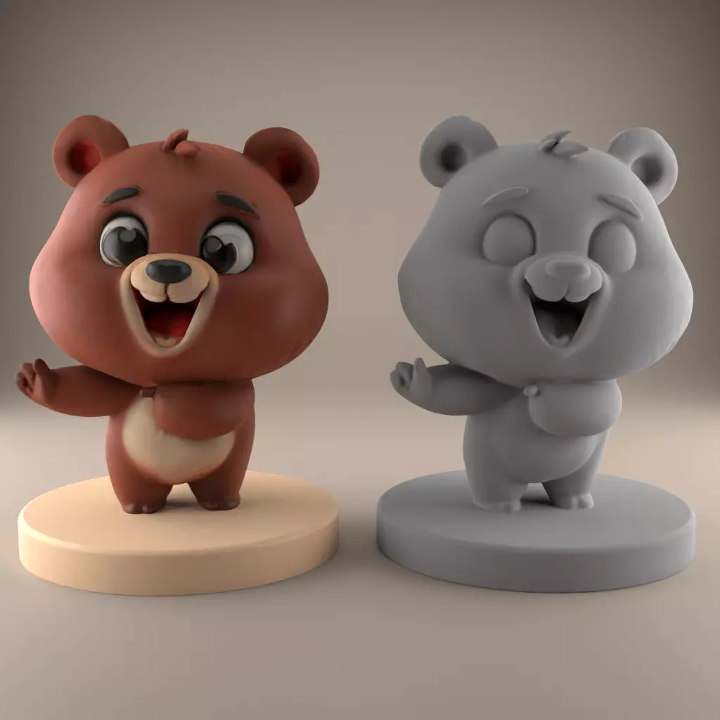Cute Bear STL File - 3D Model for Decoration Gift 2 3D print model_0