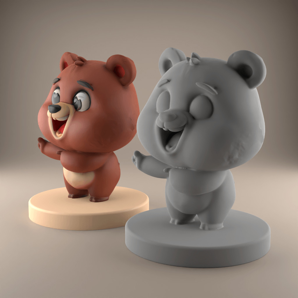Cute Bear STL File - 3D Model for Decoration Gift 2 3D print model_1