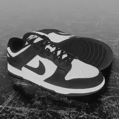 NIKE DUNK LOW PANDA 3D SHOES Low-poly 3D model