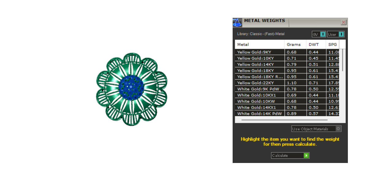 Filigree Diamond Nose Pin 3D print model_4