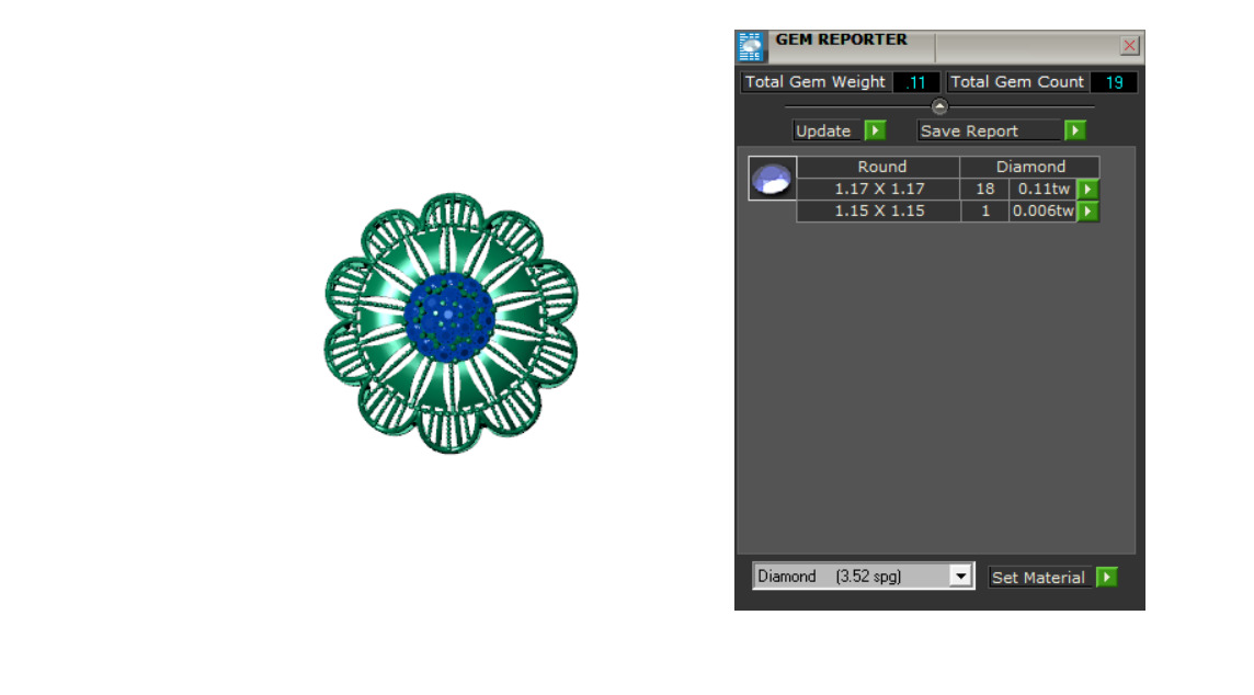 Filigree Diamond Nose Pin 3D print model_3