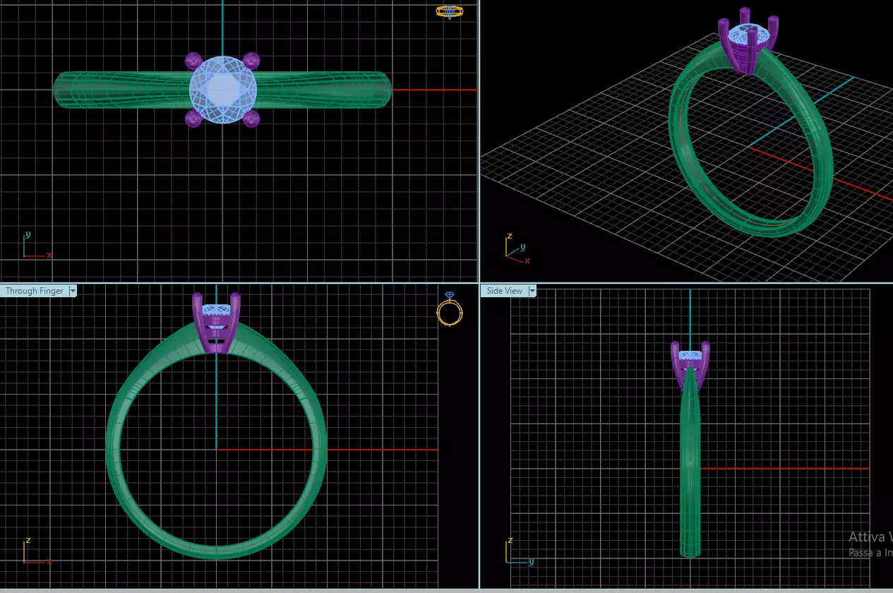 solitaire ring 3D model_0