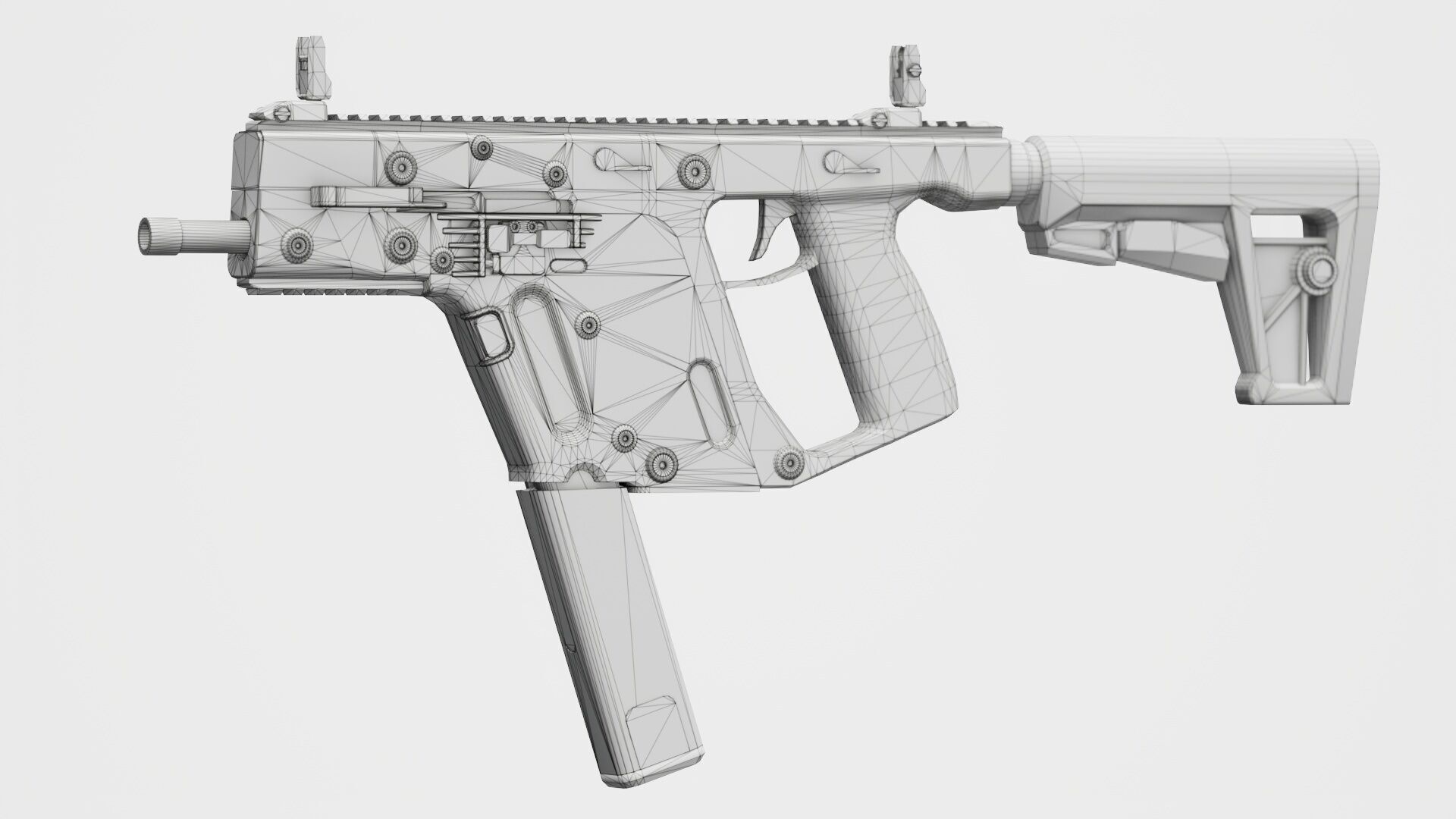 Kriss Vector Lowpoly Low-poly 3D model_8