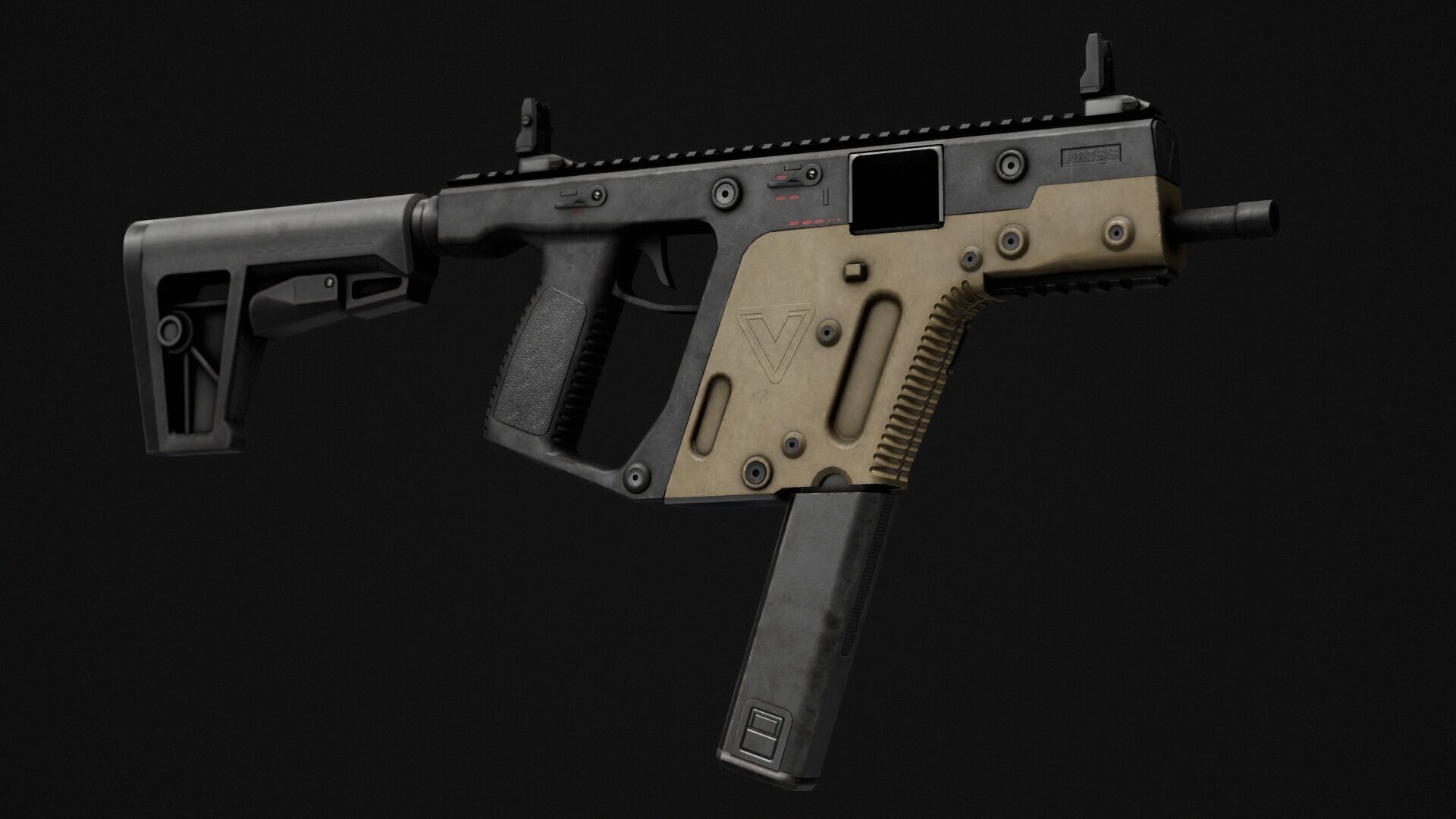 Kriss Vector Lowpoly Low-poly 3D model_1