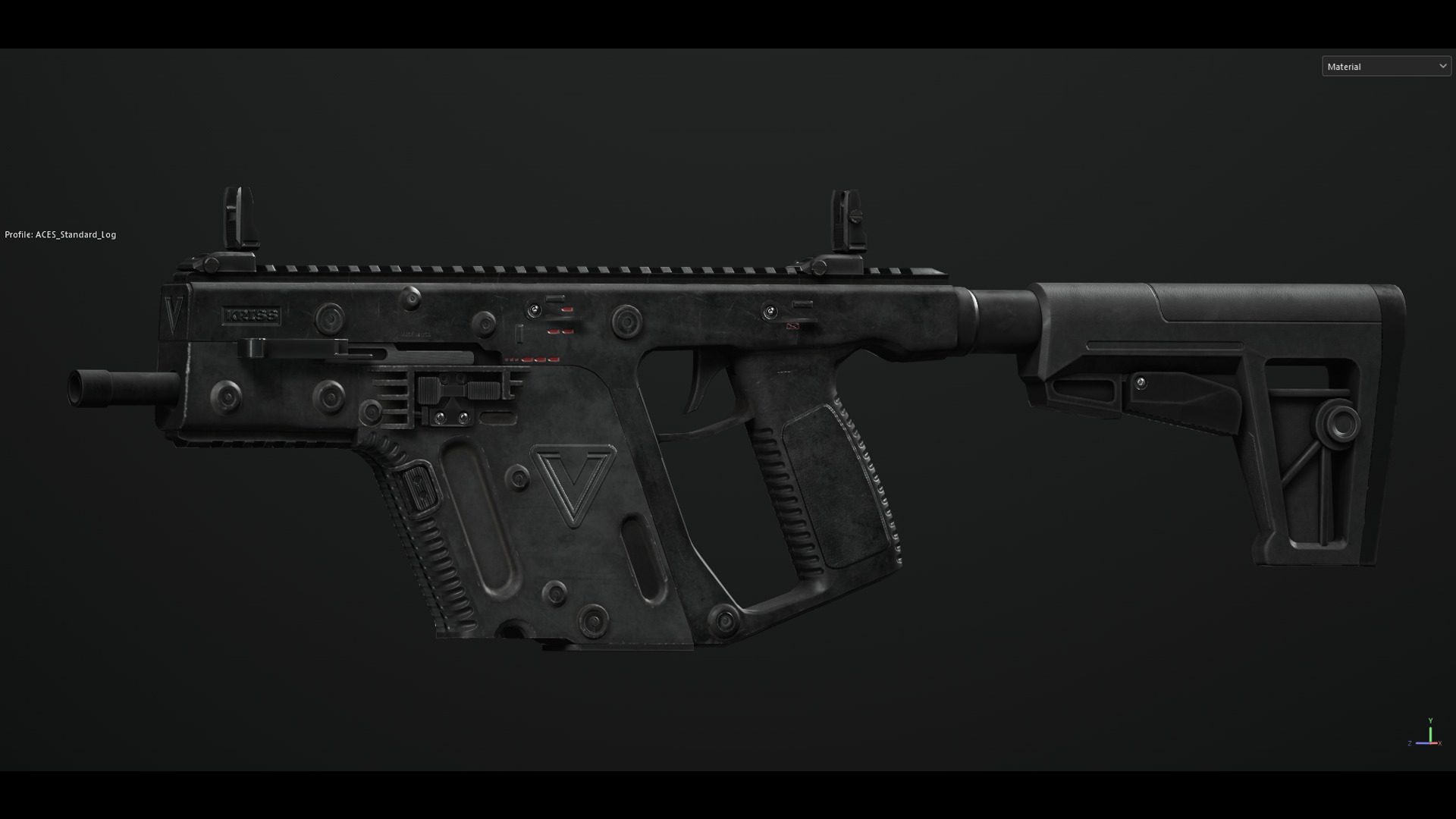 Kriss Vector Lowpoly Low-poly 3D model_5