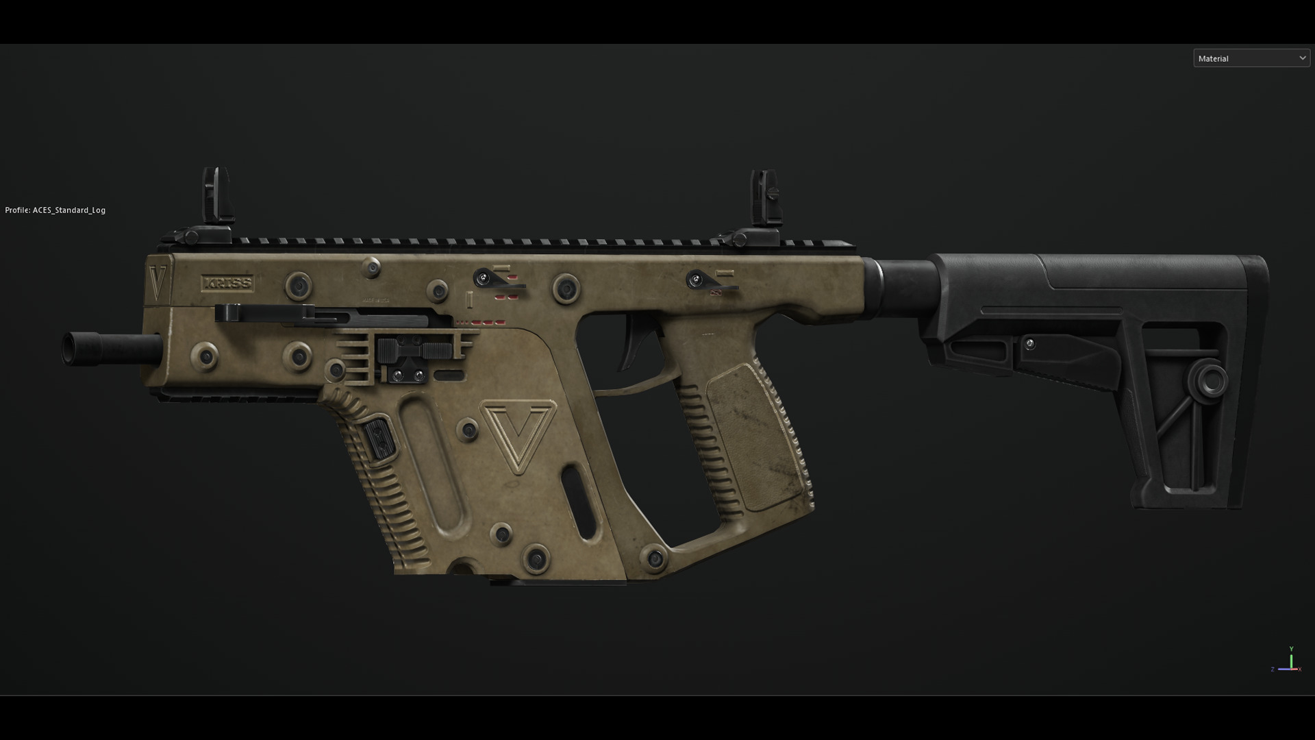 Kriss Vector Lowpoly Low-poly 3D model_3
