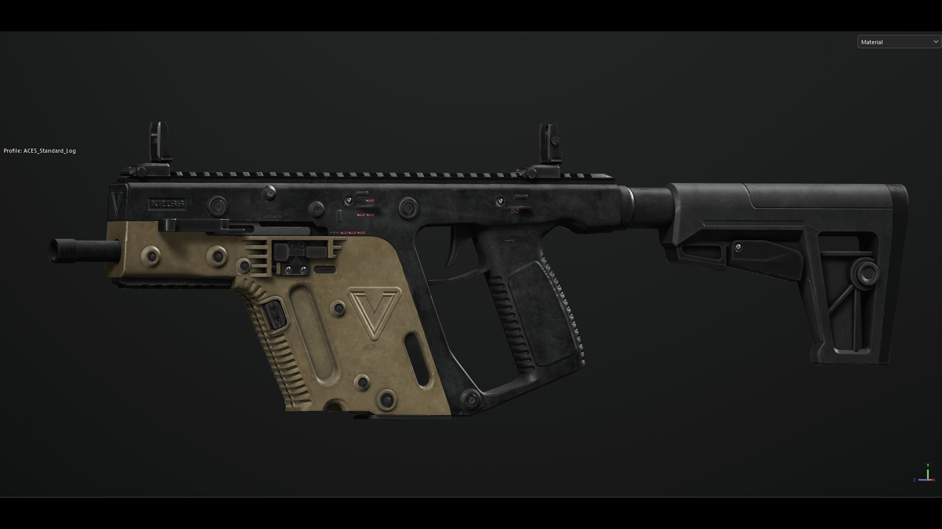 Kriss Vector Lowpoly Low-poly 3D model_4