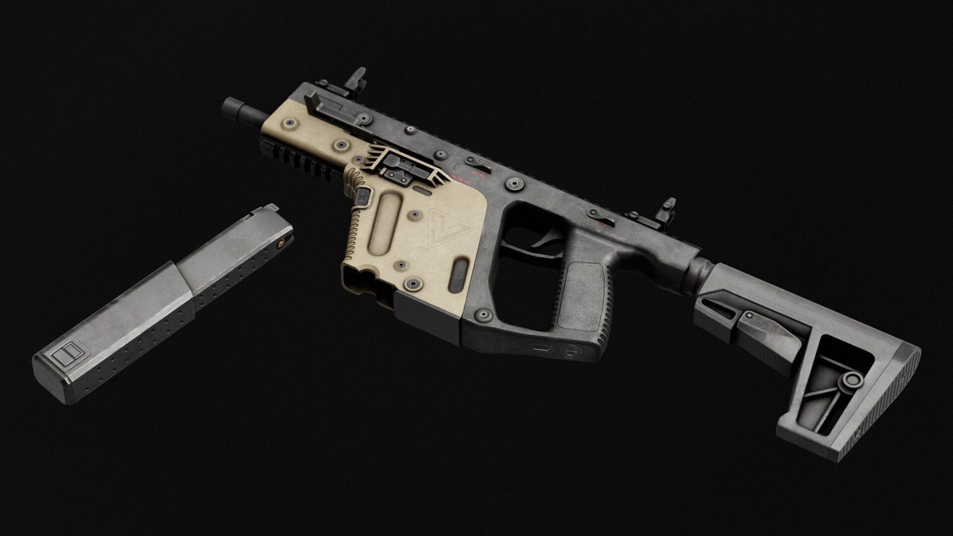 Kriss Vector Lowpoly Low-poly 3D model_2