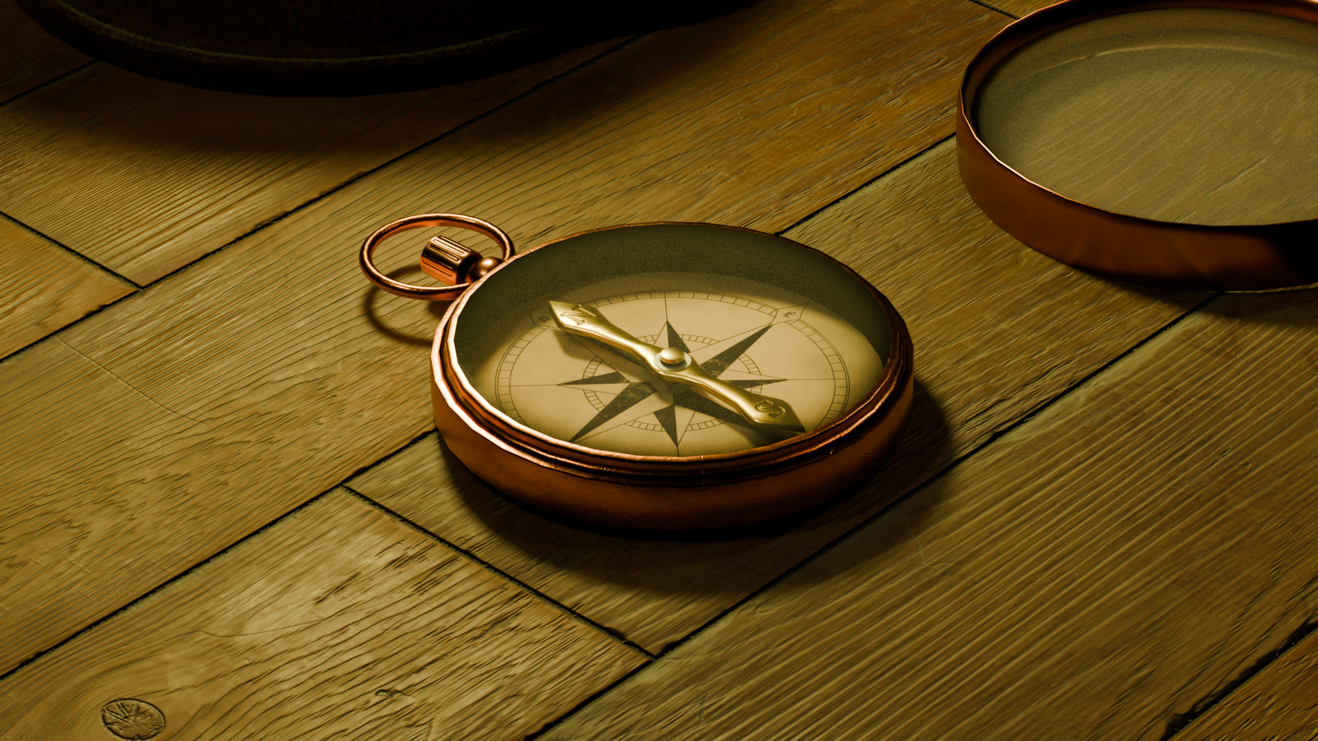 Various Vintage Items Low-poly 3D model_2