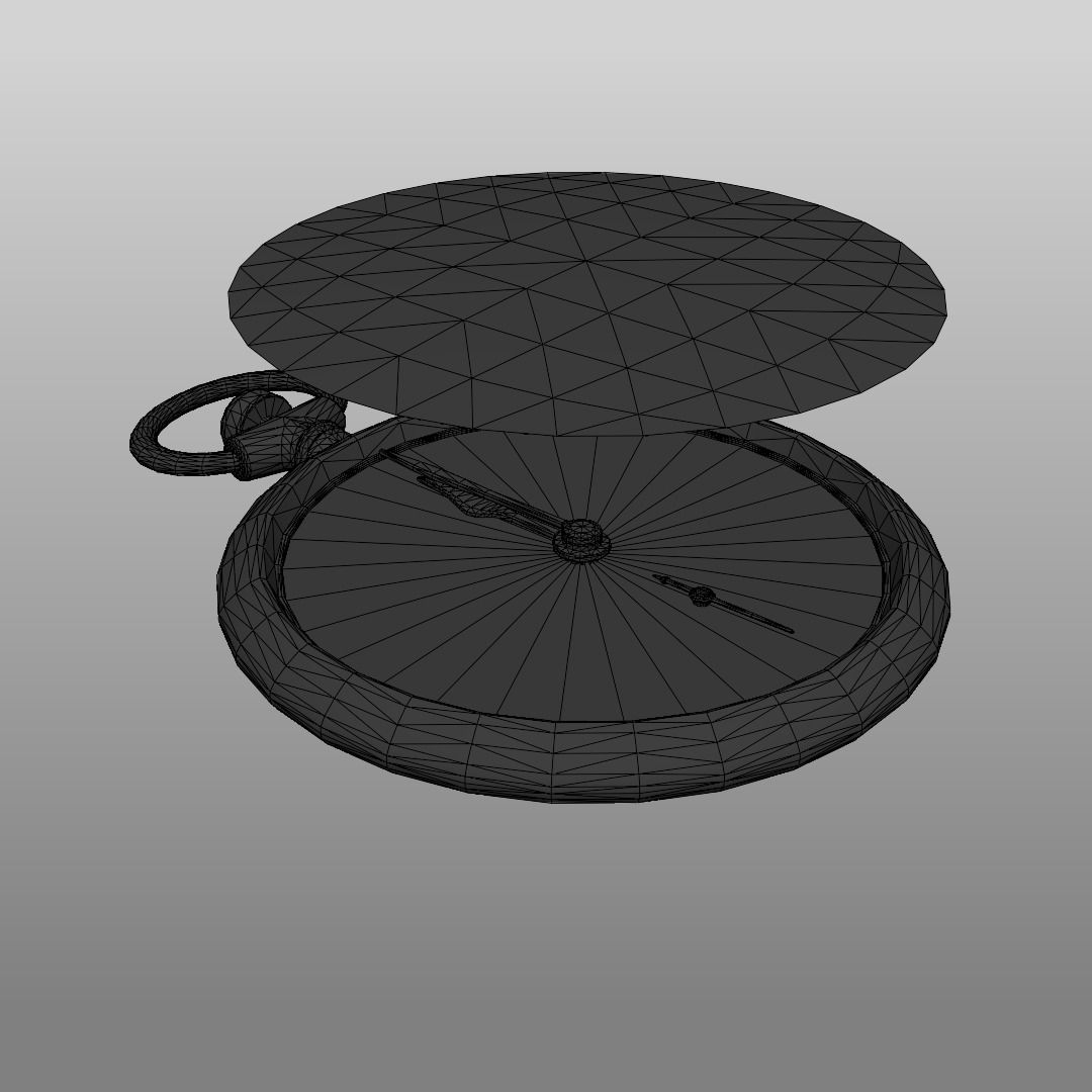 Various Vintage Items Low-poly 3D model_21