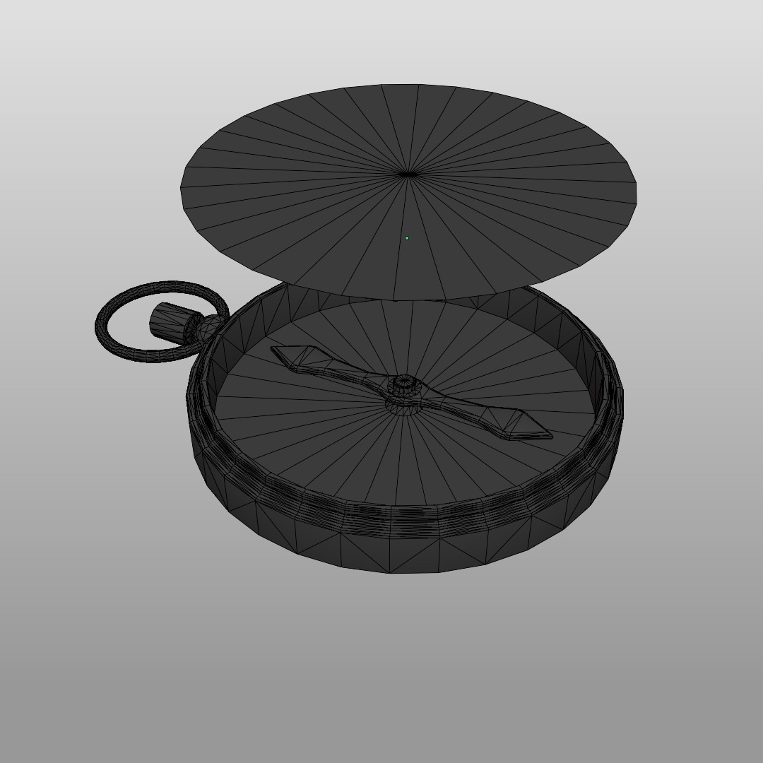 Various Vintage Items Low-poly 3D model_24