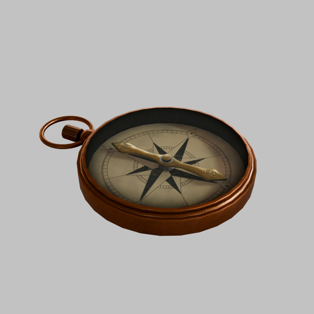 Various Vintage Items Low-poly 3D model_23
