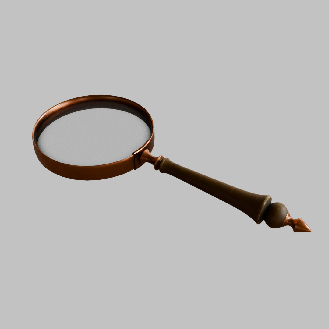 Various Vintage Items Low-poly 3D model_17