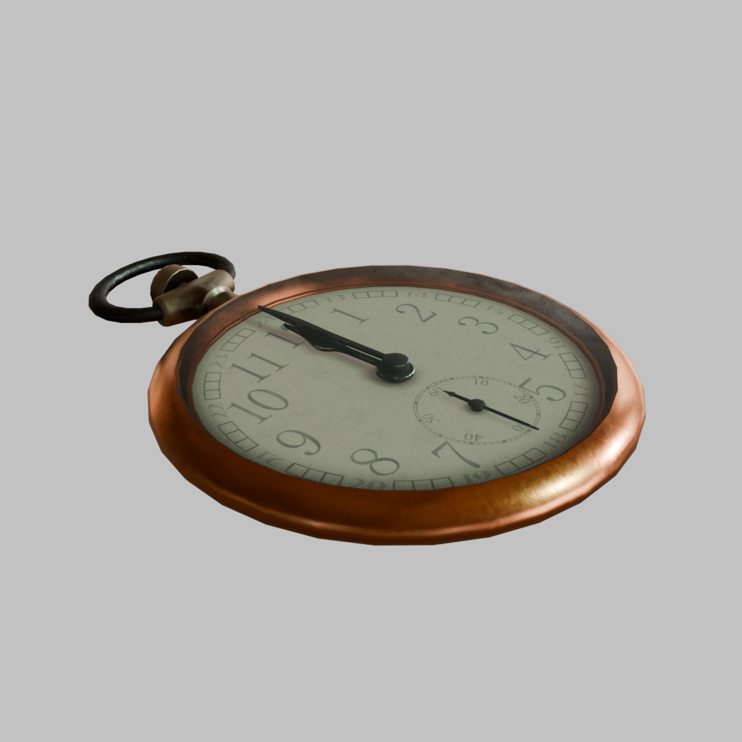 Various Vintage Items Low-poly 3D model_20