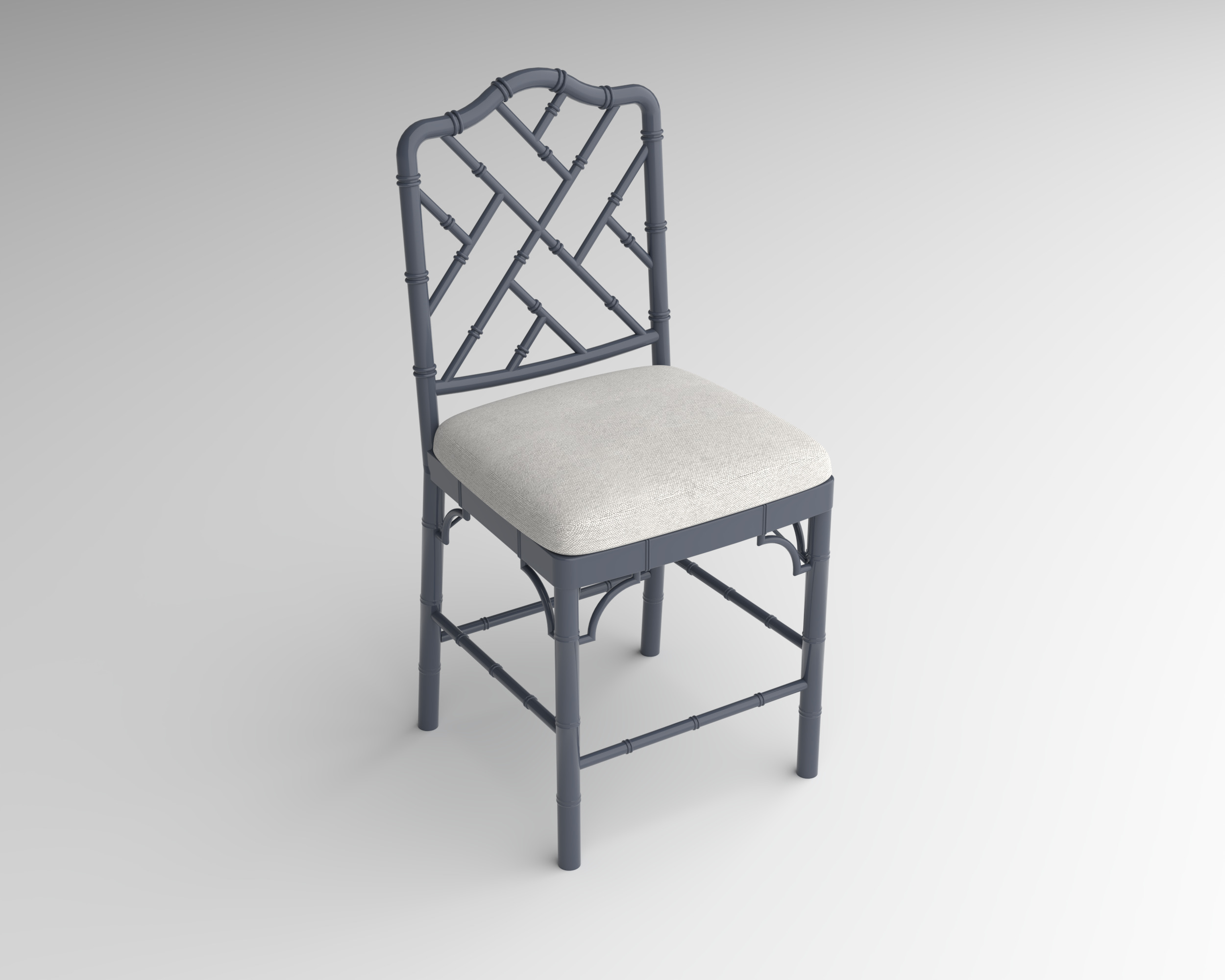 Faux Bamboo Bar Stools 3D model_2