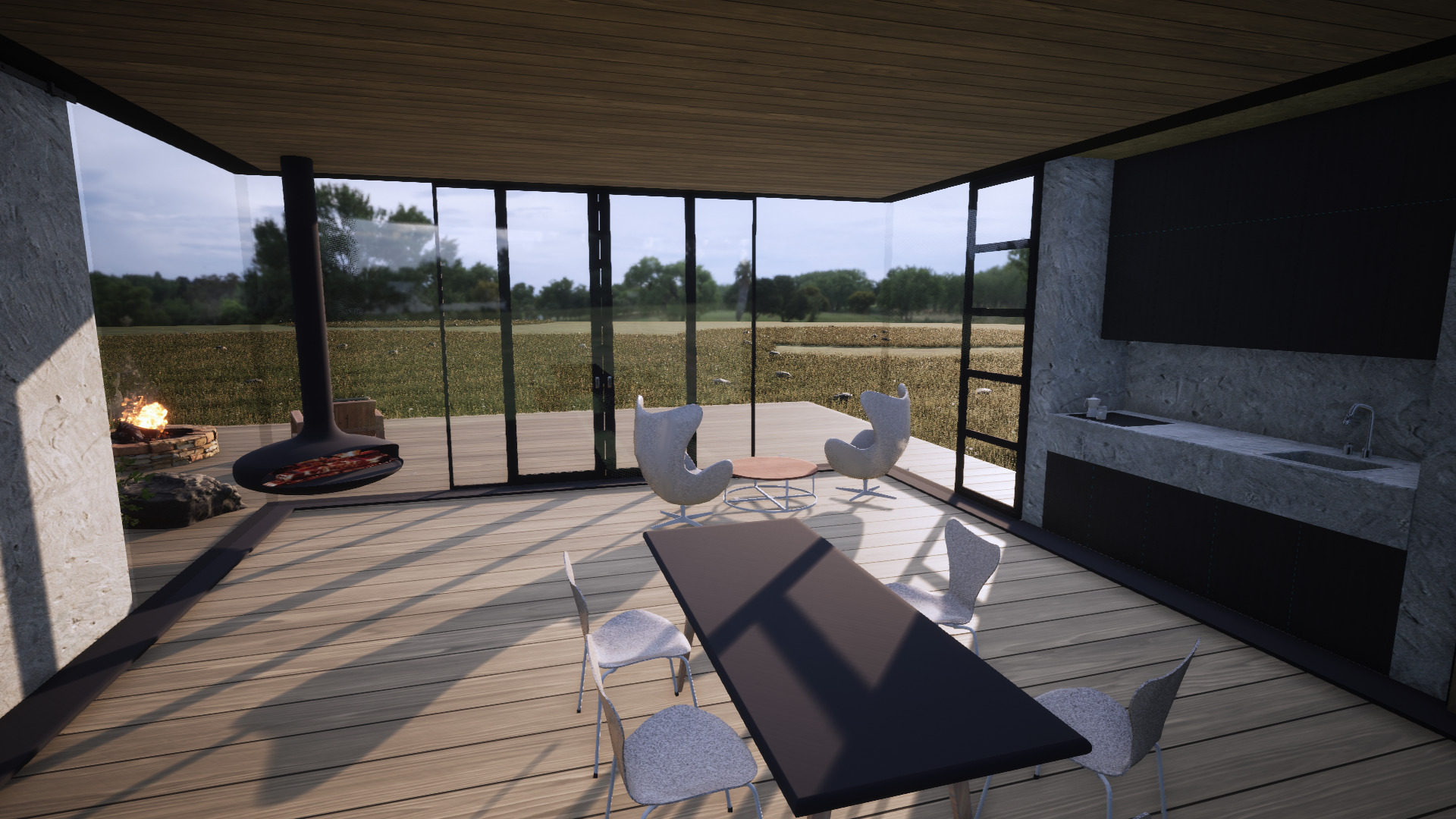 Modern House with Landscape  Twinmotion 3D Model 3D model_18