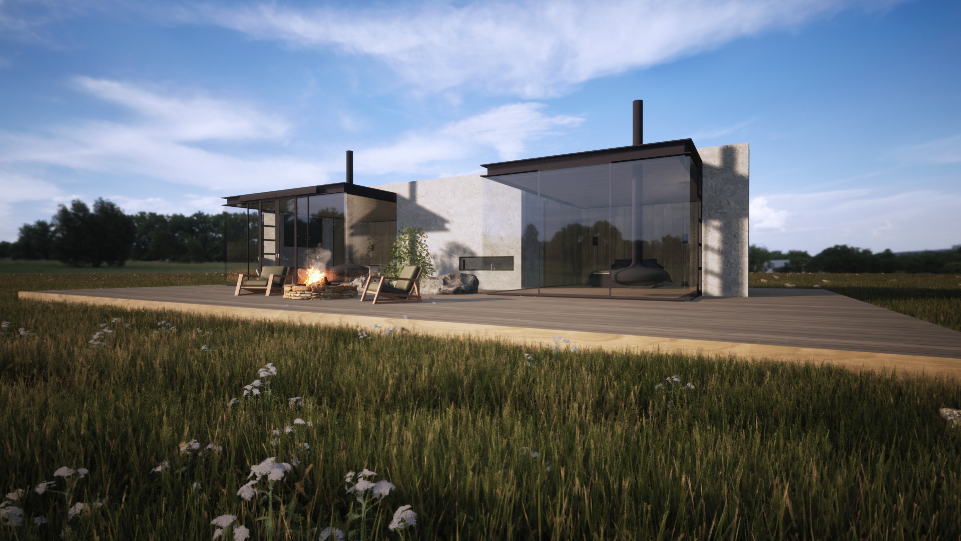 Modern House with Landscape  Twinmotion 3D Model 3D model_9