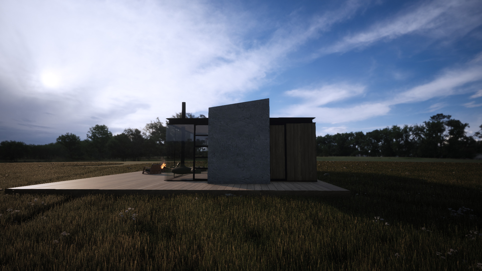 Modern House with Landscape  Twinmotion 3D Model 3D model_11