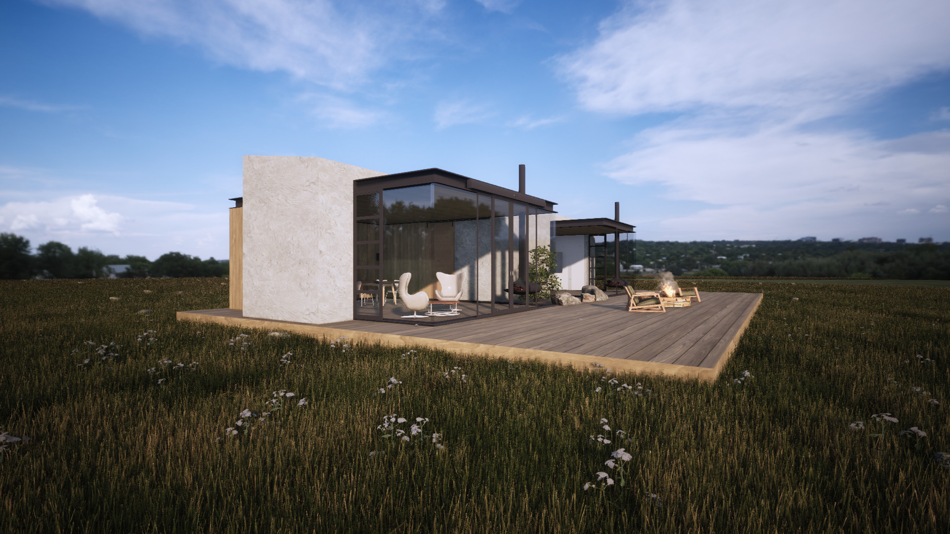 Modern House with Landscape  Twinmotion 3D Model 3D model_16