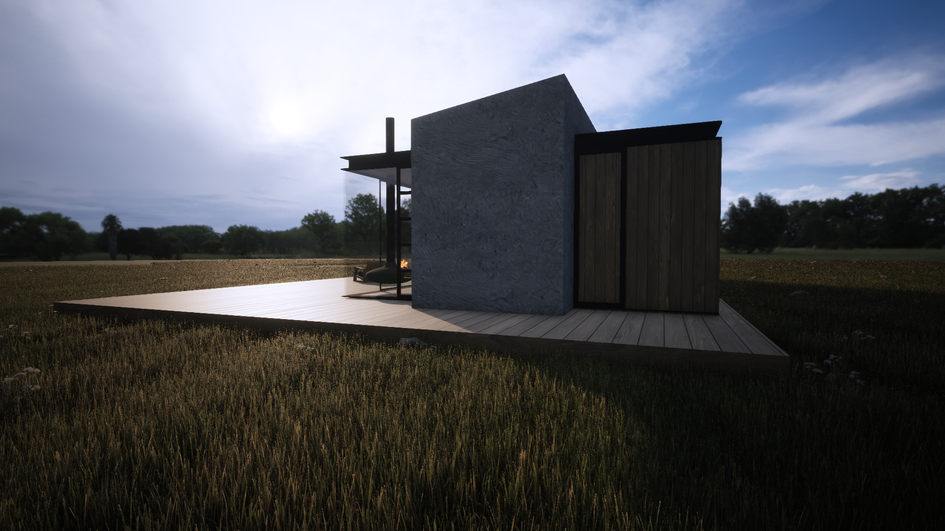Modern House with Landscape  Twinmotion 3D Model 3D model_13